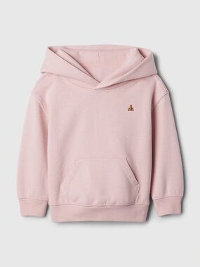 Baby Gap Pink Hooded Sweatshirt with Embroidered Bear